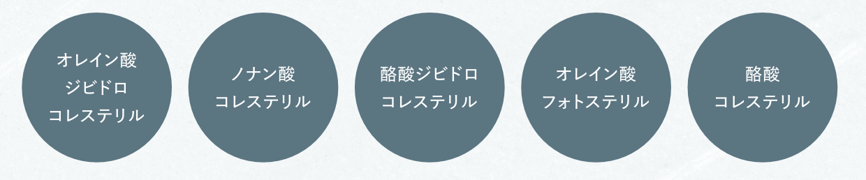 5つのステロール成分